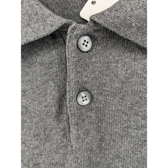 IZOD Henley Sweater XL Gray Mens Collared Long Sleeve Button Up Winter Everyday - Picture 2 of 10